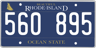 RI license plate 560895