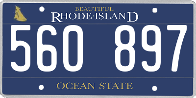 RI license plate 560897
