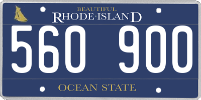 RI license plate 560900
