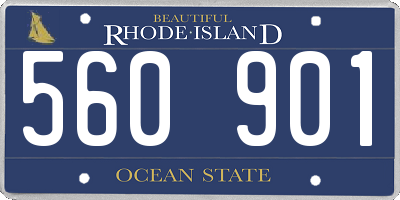 RI license plate 560901