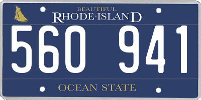 RI license plate 560941