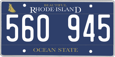 RI license plate 560945