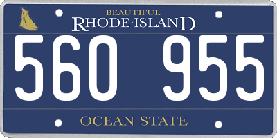 RI license plate 560955