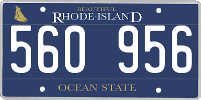 RI license plate 560956