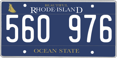 RI license plate 560976