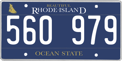RI license plate 560979