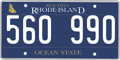 RI license plate 560990