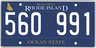 RI license plate 560991
