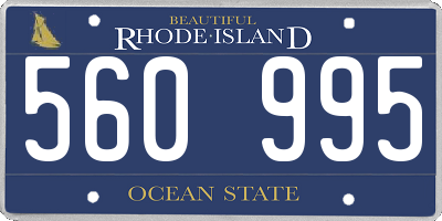 RI license plate 560995