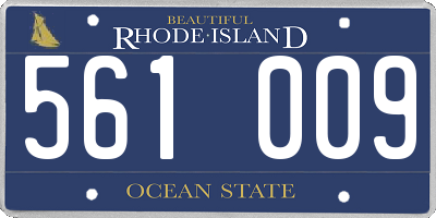 RI license plate 561009