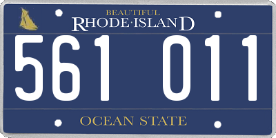 RI license plate 561011