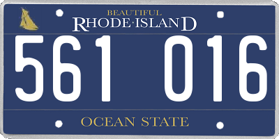 RI license plate 561016