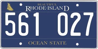 RI license plate 561027