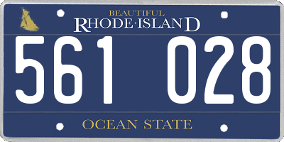 RI license plate 561028