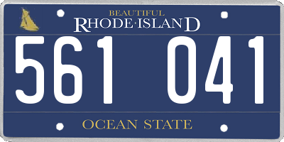 RI license plate 561041