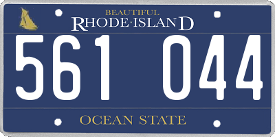 RI license plate 561044