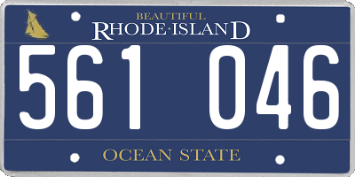 RI license plate 561046