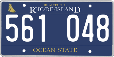 RI license plate 561048