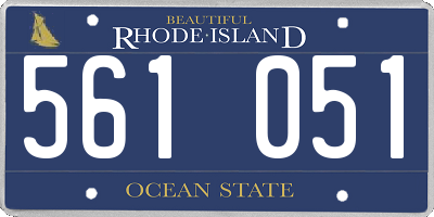 RI license plate 561051