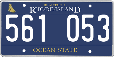 RI license plate 561053