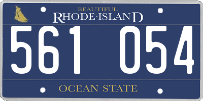 RI license plate 561054