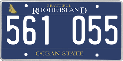 RI license plate 561055