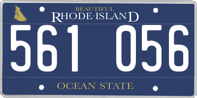RI license plate 561056