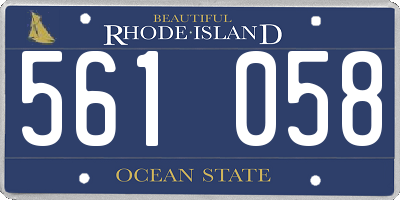 RI license plate 561058