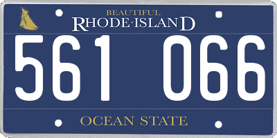 RI license plate 561066