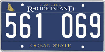 RI license plate 561069