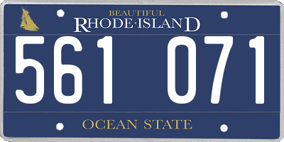 RI license plate 561071
