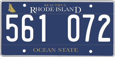 RI license plate 561072