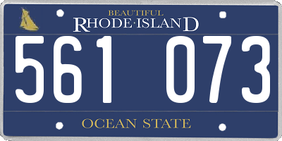 RI license plate 561073
