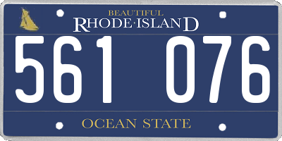 RI license plate 561076