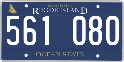 RI license plate 561080