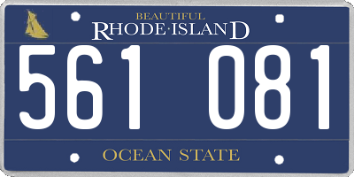 RI license plate 561081