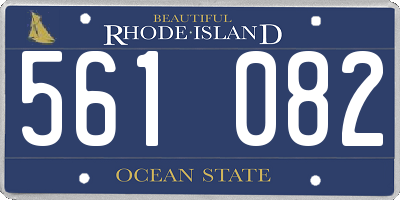 RI license plate 561082
