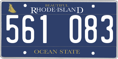 RI license plate 561083