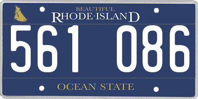 RI license plate 561086