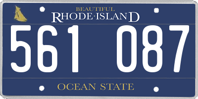 RI license plate 561087