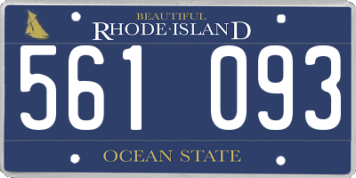 RI license plate 561093