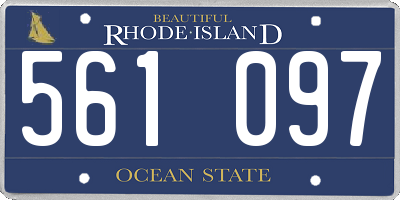 RI license plate 561097