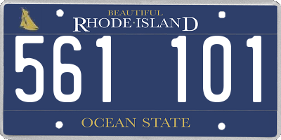 RI license plate 561101