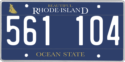 RI license plate 561104