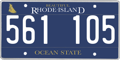 RI license plate 561105