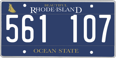 RI license plate 561107