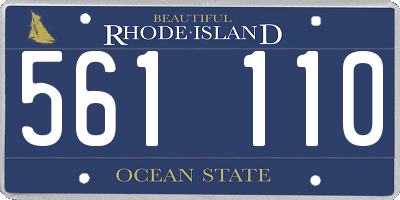 RI license plate 561110