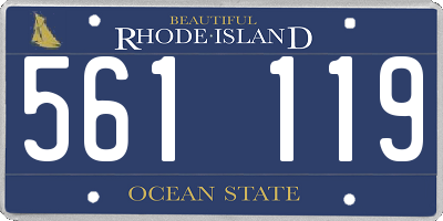 RI license plate 561119