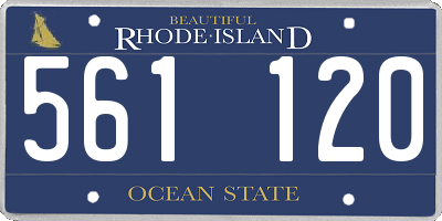 RI license plate 561120