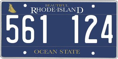 RI license plate 561124